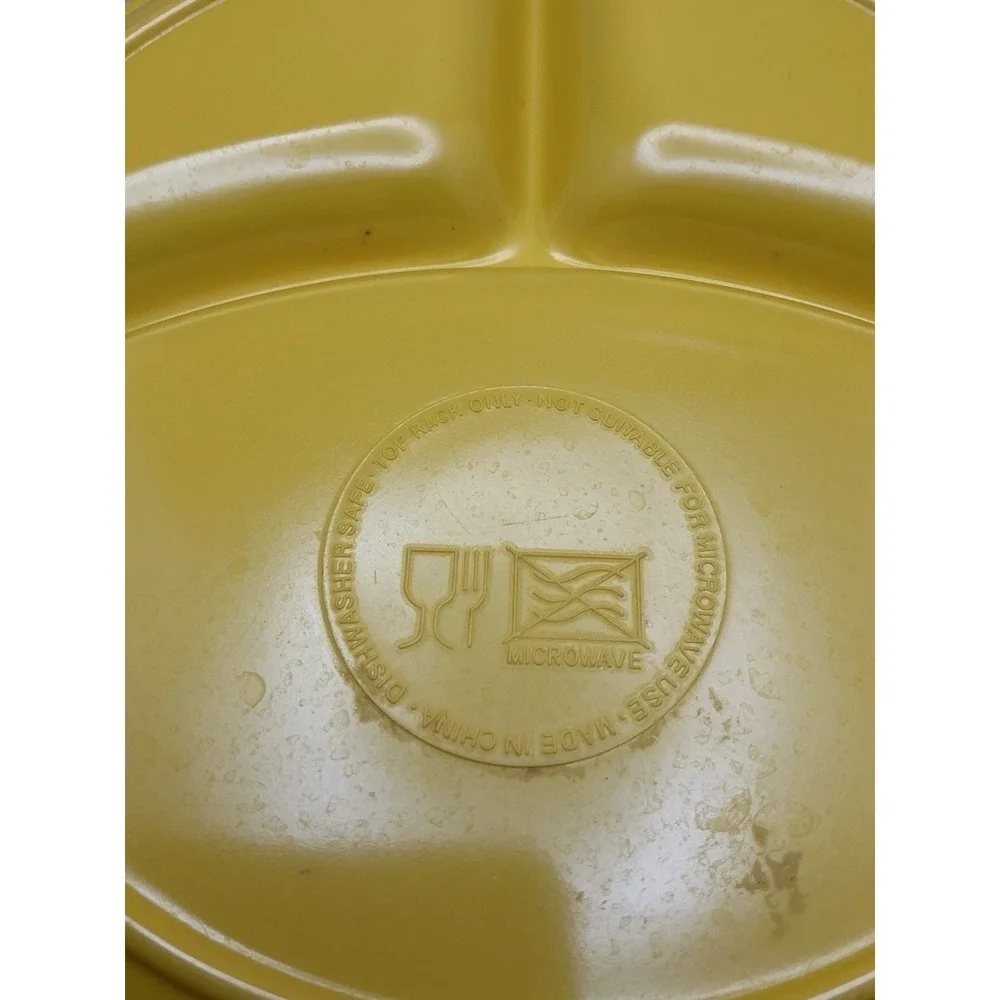 Halloween‎ Mummy & Spider Plate & Matching Yellow Divided Toddler Plate